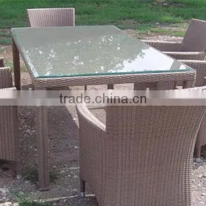 2017 Sigma Trade Assurance Weatherproof Cheap Glass Resin Wicker Antique French Coffee Table thumbnail-1