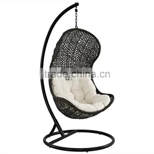 Baby Wrought Iron Wicker Hanging Outdoor Swing Chair thumbnail-1