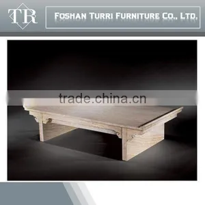 Modern White Travertine Marble Living Room Coffee Table for Sale thumbnail-6