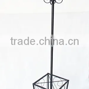 RH-4737 Multifunctional Metal Standing Coat Rack With Umbrella Holder Hat Clothes Coat Rack thumbnail-3