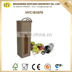 Popular Design Cheap Unfinished FSC Wooden Wine Box thumbnail-1