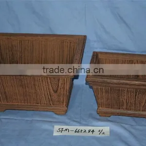 Antique Decorative Wooden Vase thumbnail-3