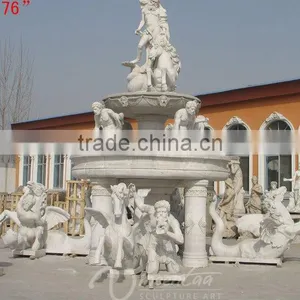 Custom Hand Carved Stone Carvings and Sculptures Marble Outdoor Water Fountains thumbnail-3