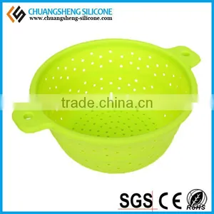 FOLDING Kitchen Use Basin, Silicone Bowl, Colorful Painting Basin thumbnail-1