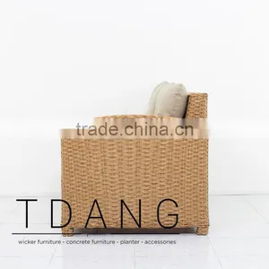 Camden Left Hand Wicker Bench - Vietnam Outdoor Furniture - Poly Rattan Furniture thumbnail-4
