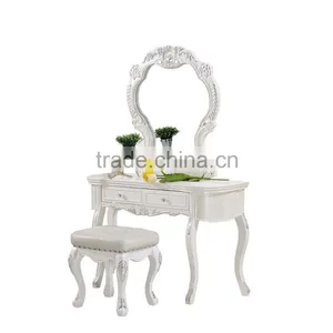 Luxury Wood Carving Two Drawers Dresser for Villa Hotel thumbnail-1