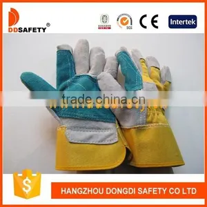 DDSAFETY With CE Cow Split Leather Safety Work Gloves Combined Working Gloves thumbnail-1