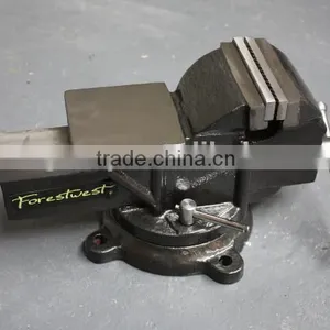 4",5",6",8" Heavy Duty Cast Iron Vice With Swivel Locking Base&Anvil thumbnail-3