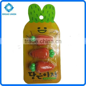 Cute 3d Eraser Fruit and Vegetable Shape Eraser Cartoon Eraser thumbnail-1
