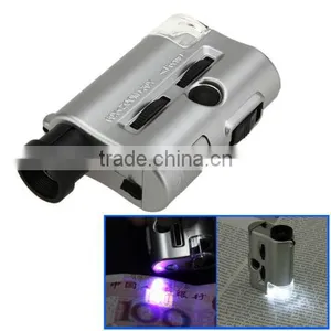 KMT Mini 30-60X Pocket Microscope Loupe LED UV Light Magnifier thumbnail-2