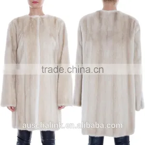 2016 Winter Women Keep Warm Noble Natural Mink Fur Coat thumbnail-5