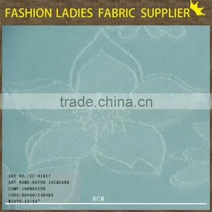 Hot Sales 100% Pure Rayon Dobby Fabric for Suit and Pants Solid Jacquard Fabric Jacquard Rayon Fabric thumbnail-1