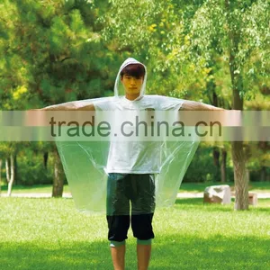 PE Disposable Waterproof Emergency Poncho With Different Colors thumbnail-1