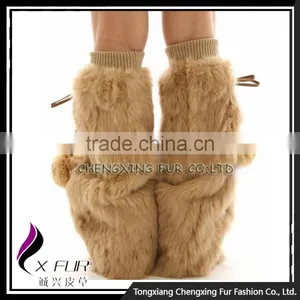 CX-A-14 China Wholesale Fashion Beautiful Girls Sexy 100% Rabbit Fur Leg Warmer thumbnail-2
