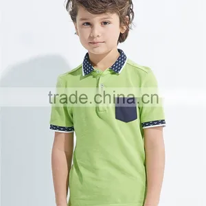 Hot Sale OEM Service 100% Cotton Good Quality Short Sleeve Polo t Shirts for Boy Kids thumbnail-1