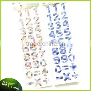 Customized Self-adhesive Acrylic Rhinestones Sticker Number Tape Scrapbooking Craft Decorative Sticker thumbnail-3