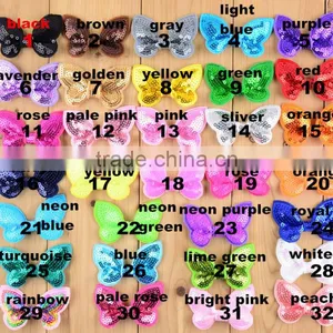 Mysterious Gauze Mesh Toddler Girl Glitter Sequin Boutique Hair Bow For Baby thumbnail-1