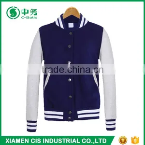 Wholesale Multi Color Korean Style Stand Collar Slim Fit Mens Blank Baseball Jacket thumbnail-4