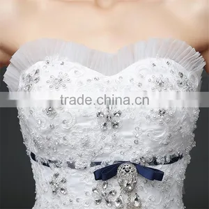 Sexy Bandeau Cream Crepe Empire Vintage Floor Length Princess Wedding Dress Bride Dress Formal Dress thumbnail-5
