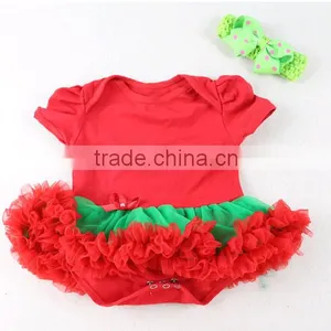 Wholesale Christmas Printed Cheap Infant Clothing Rompers thumbnail-1