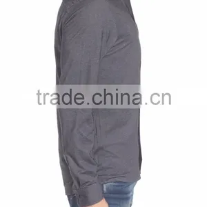 Solid Grey Men's Anti-wrinkle Horse Riding Shirt Made by Top Designers thumbnail-3