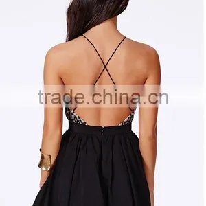 Women Dress New Sexy Backless Cross Backless Lace Ball Gown Party Dress Formal Homecoming Dress Short Mini Prom Dresses thumbnail-3