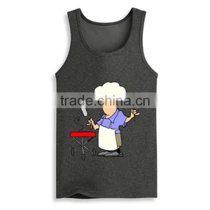 2016 Hot Sale Custom Print Fashion Blank Gym Mens Stringer Singlet Wholesale thumbnail-3