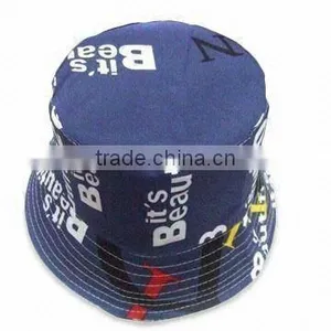 100% Cotton Canvas Blue Cheap Bucket Hat thumbnail-1