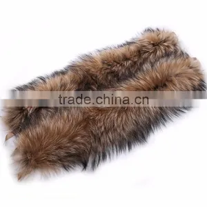 Myfur Wholesale Price Raccoon Fur Trim Customized Color and Size Garment Hood thumbnail-1