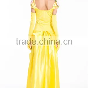 Adult Belle Princess Cosplay Costume Beauty and The Beast Halloween Costume Party Dress thumbnail-4