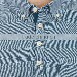 2017 Shandao Autumn Lastest Design Casual 220g 95%Cotton 5%Polyester Short Sleeve Men Customize Clothing thumbnail-3