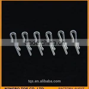 Hot Sale U-shape Transparent Shirt Packing Plastic Clips thumbnail-2