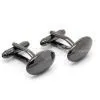 Oval Gunmetal Cufflinks thumbnail-2