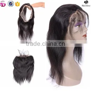 Black Rose Ear to Ear 360 Lace Frontal With 360 Elastic Band, Wholesale Human Hair 360 Lace Frontal Closure thumbnail-1
