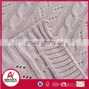 New Design 100% Acrylic Knitted Blanket thumbnail-3