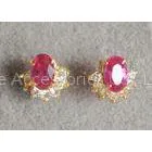 Half Flower 925 Sterling Silver CZ Earrings Post Stud Earrings For Wedding Gift thumbnail-1