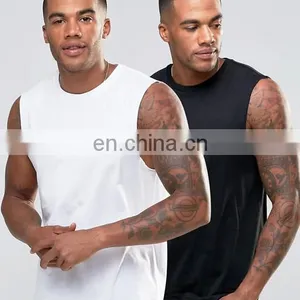 Healy no Label High Quality Gym Sport Cotton Custom Spandex Bodybuilding Tank Top Men thumbnail-1
