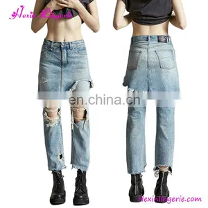 2017 Fashion High Elastic New Style Hole Pants Jeans For Ladies thumbnail-2
