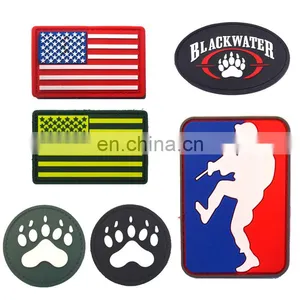 Customized Color Top Quality No Mold Cost USA American Flag Tactical Morale Soft Rubber Custom PVC Patch thumbnail-1