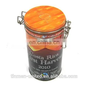 Fashion Round Tinl Canister With Metal Clip Closure thumbnail-5