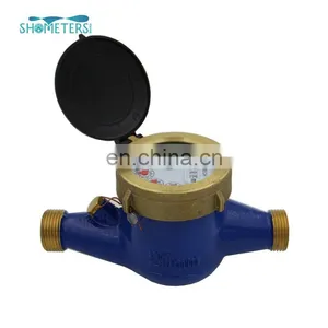China Supply Multi Jet dn 20 Brass Water Flow Meter With Water Meter Pulse Sensor thumbnail-3
