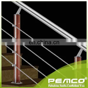 Wholesale New Design Customized Wood Stainless Steel Cable Railing thumbnail-3