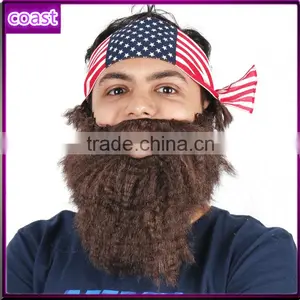 Cheap Costume Party Fake Costume Beard and Mustache thumbnail-1