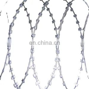 ISO9001 Silver Elec-galvanized Barbed Wire Fence for Private Area thumbnail-1