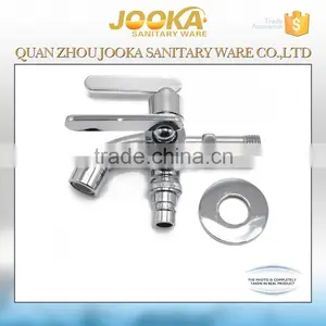 Wall Mounted Two Way Double Handles Tap Bibcock thumbnail-4