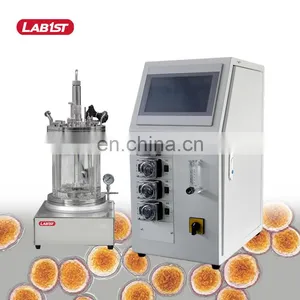 Manufacturer Price Laboratory 5L 5 L Small Glass Fermentor Fermentation Bacterial Basic Benchtop Bench Top Bioreactor Fermenter thumbnail-1