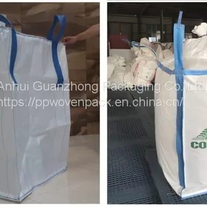 1000Kg 1.5 Ton 2 Tons Sling Container Bag Breathable Ventilated Fabric Fibc Big Bag For Bulk Firewood Sand Corn thumbnail-1