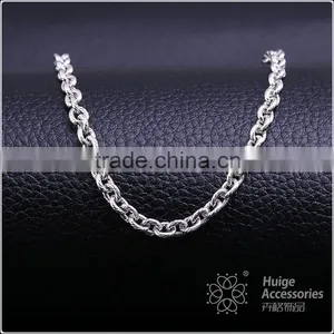 Simple Design Fashion Jewelry Rhodium Plated Cheapcable Chain Necklace thumbnail-1
