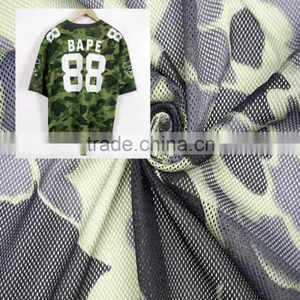 Breathable Tricot Camouflage Printed Mesh Fabric thumbnail-2