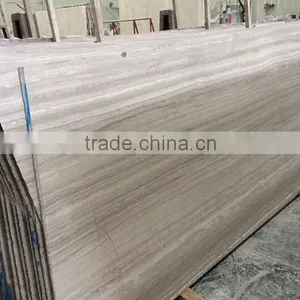 Good Price Natural Polished White Wooden Vein Marble Tiles thumbnail-5